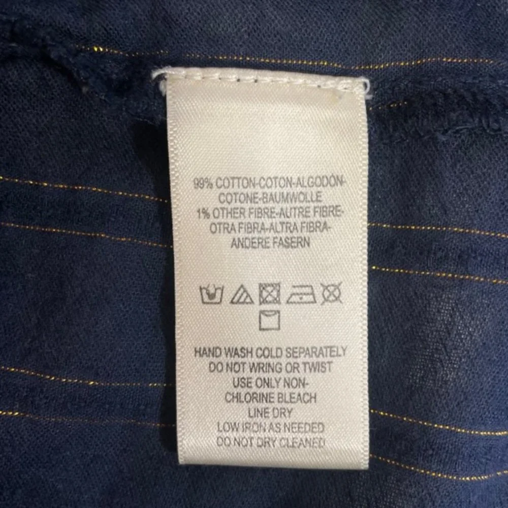 Anthropologie Navy Blouse - Picture 10 of 10